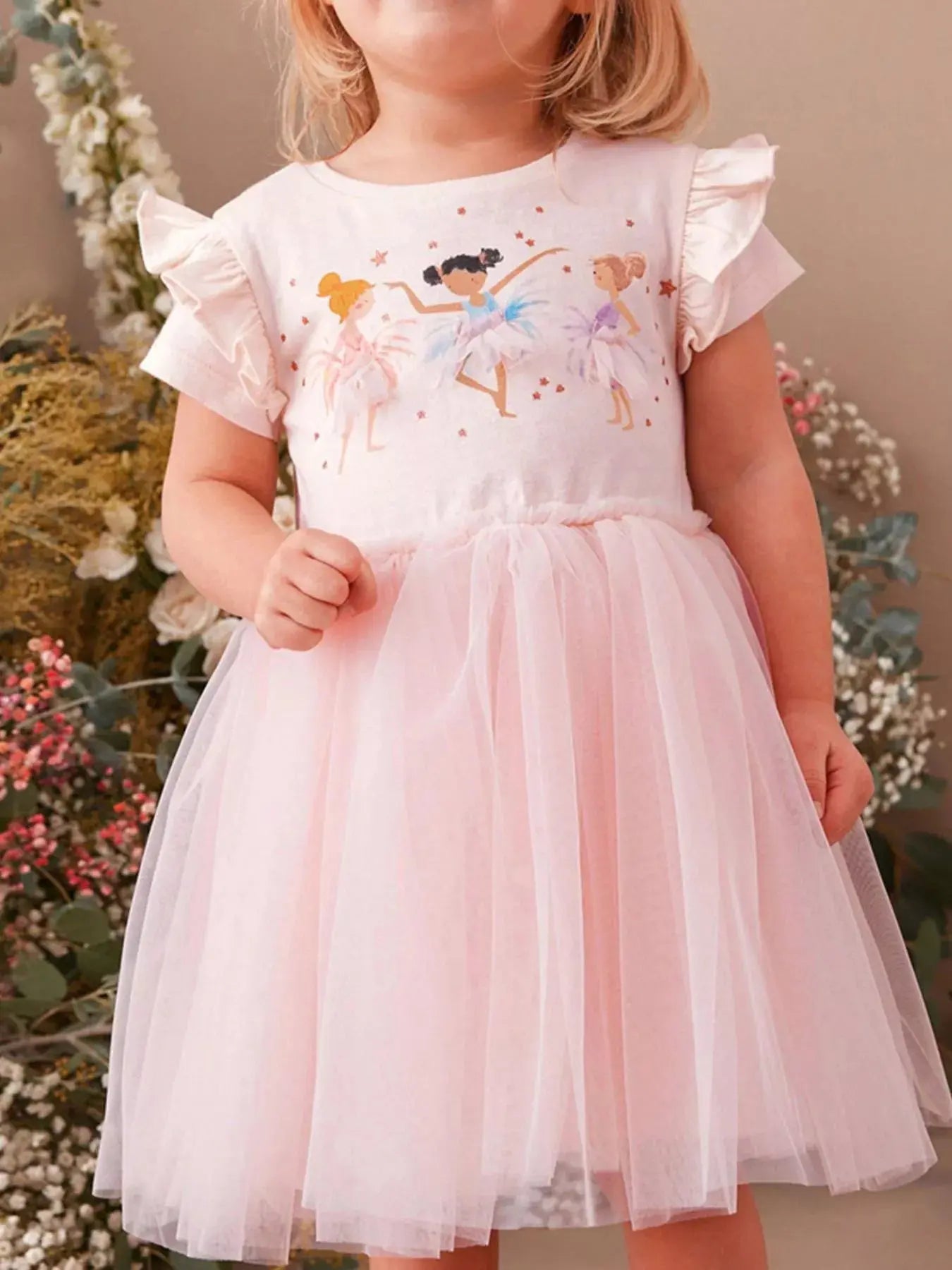 Children's Ballerina Short Sleeve Tulle Dress Simply Love