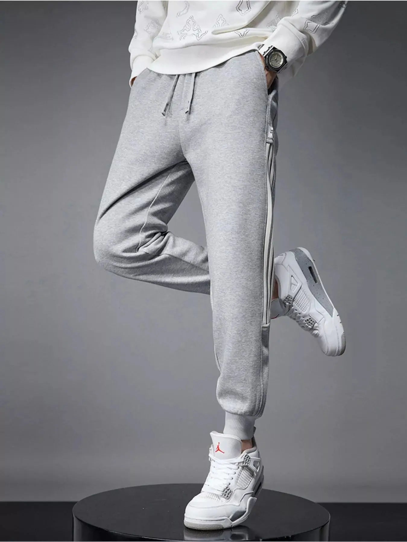 Men's Side Striped Drawstring Joggers Simply Love