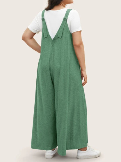 Chic pocketed wide leg overalls for every occasion