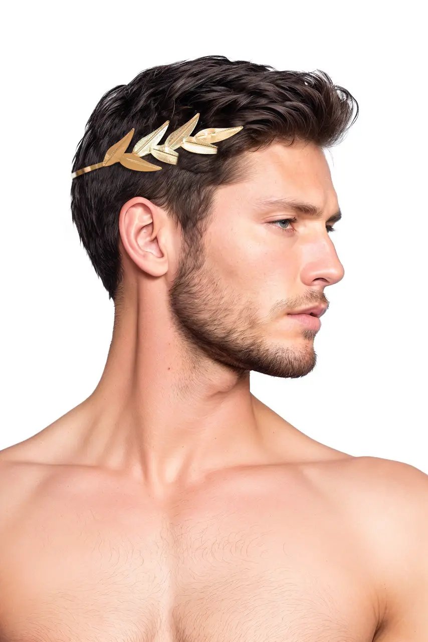 Metal Greek Gold Leaf Headband 3wishes.com