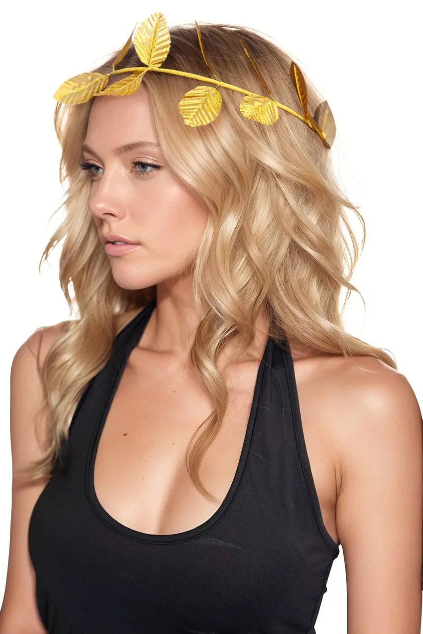 Greek Gold Leaf Headband 3wishes.com
