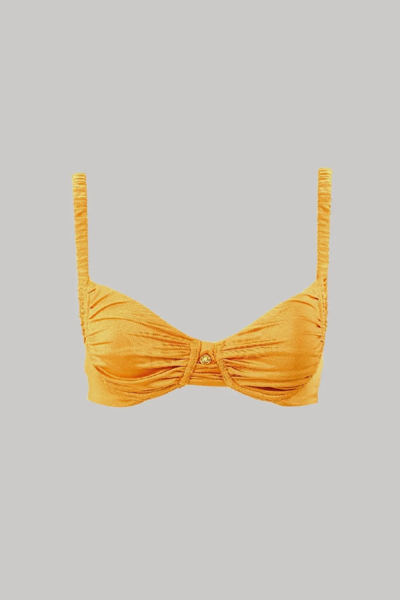 Ariel Underwire Bikini Top with Ruched Cups in Sunset - Love Salve 