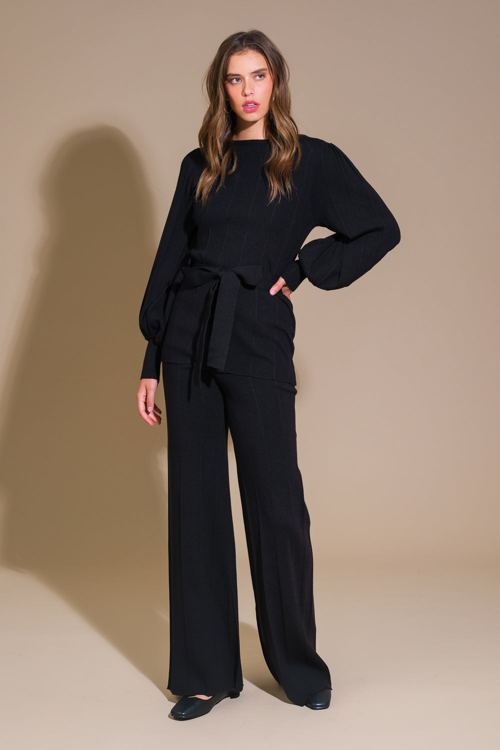 SMILE WHEN YOUR SAD WITH SWEATER TOP AND PANT SET Flying Tomato