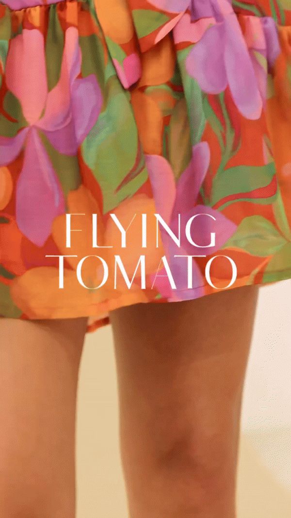 MUTED GARDEN WOVEN MINI DRESS Flying Tomato