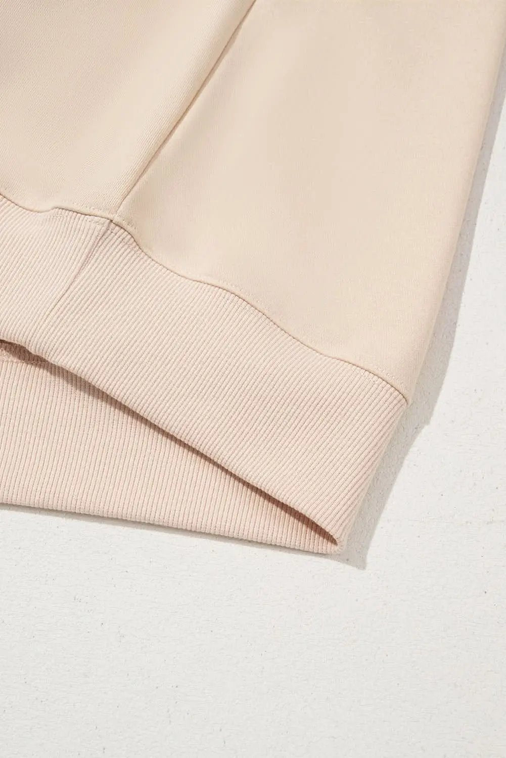 Apricot THANKS Chenille Embroidered Drop Shoulder Graphic Sweatshirt - Love Salve 