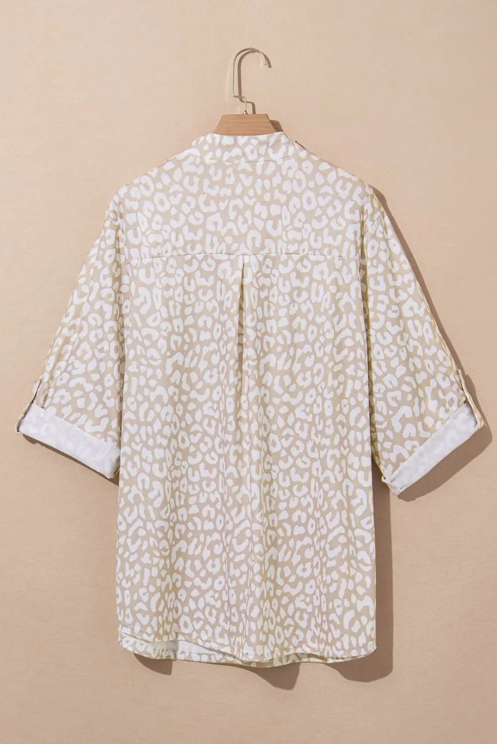 Apricot leopard print plus size top - Love Salve 