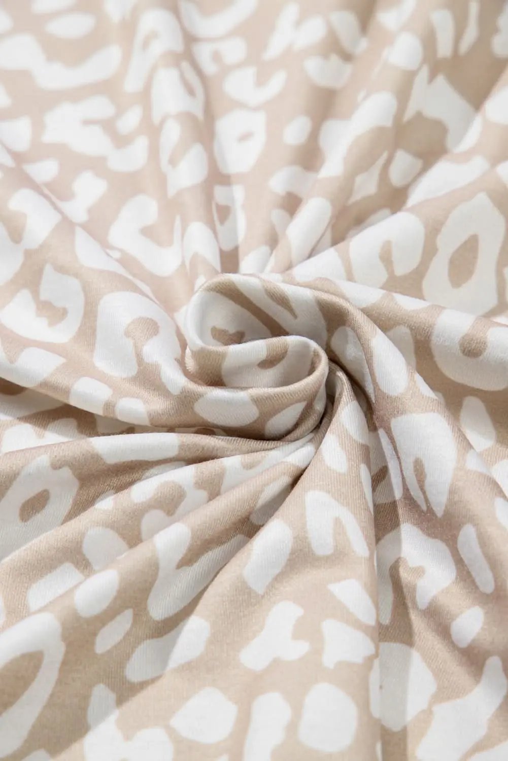 Apricot leopard print plus size top - Love Salve 