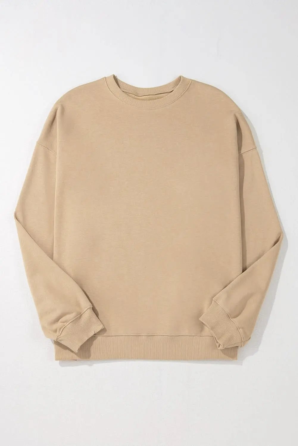 Apricot plus size crew neck sweatshirt - Love Salve 