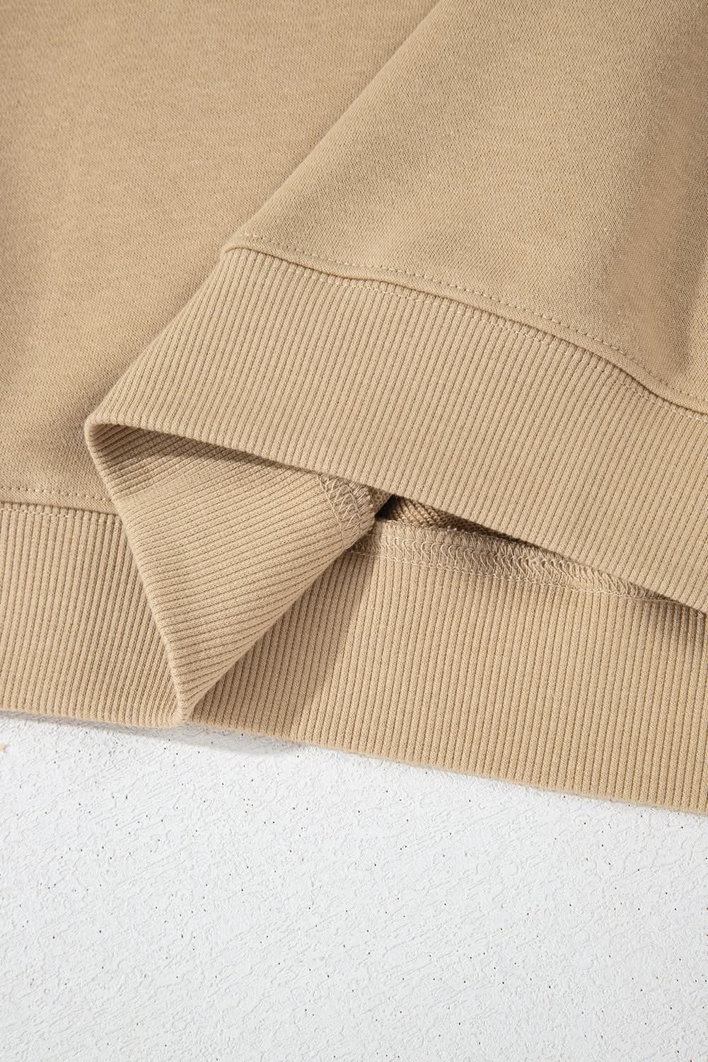 Apricot plus size crew neck sweatshirt - Love Salve 