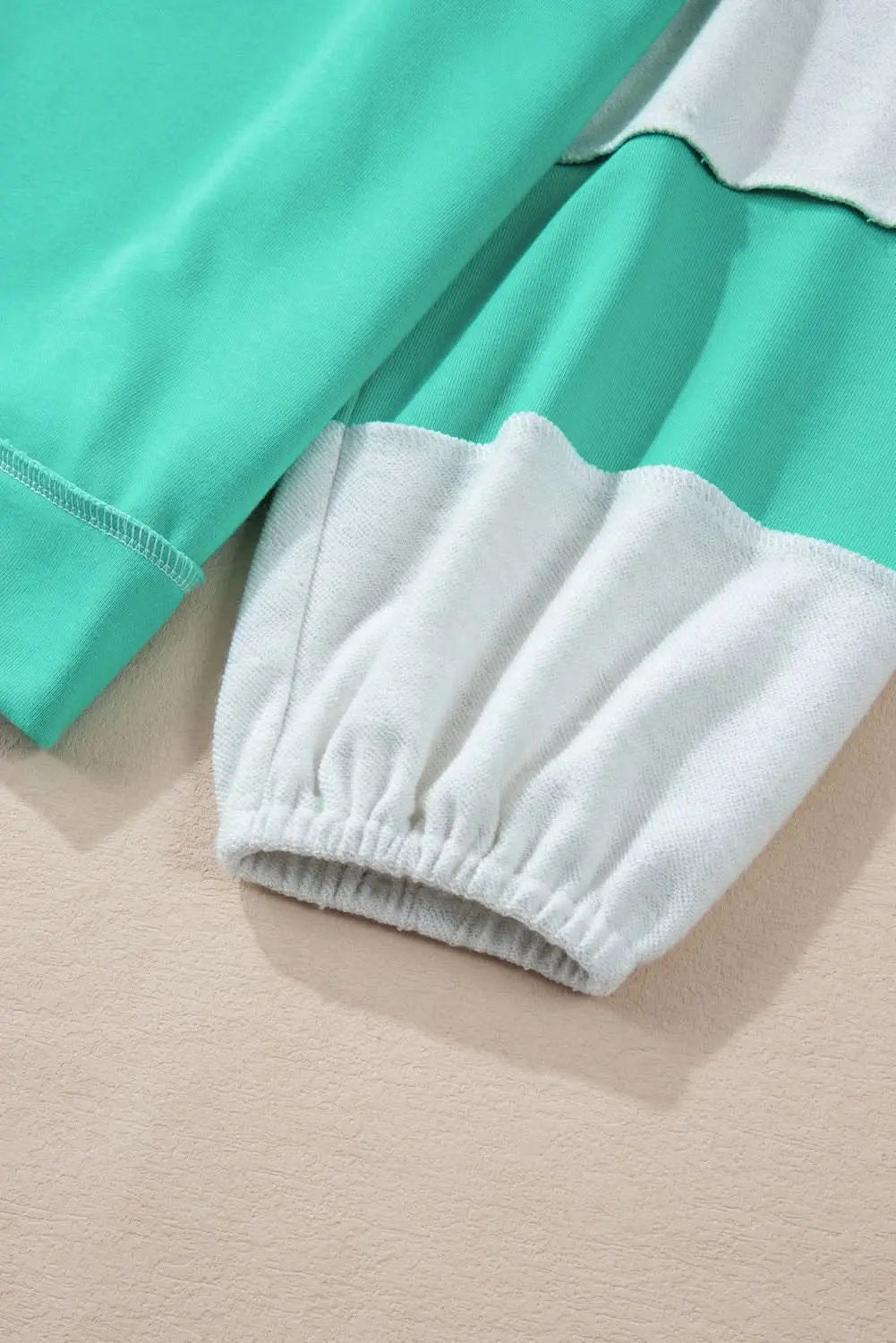 Aruba blue patchwork plus sweatshirt - Love Salve 