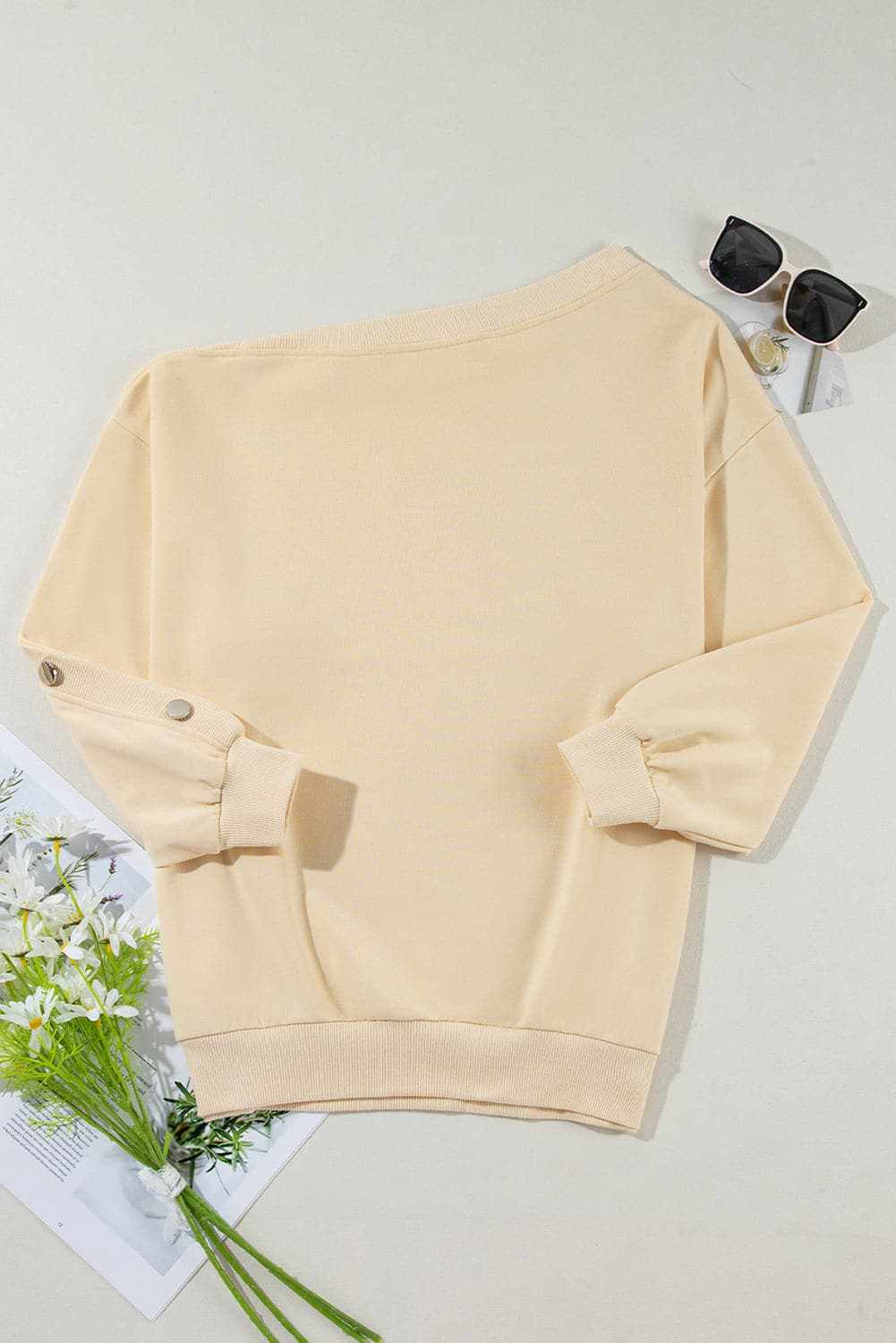 Asymmetrical one-sleeve top in black - Love Salve 