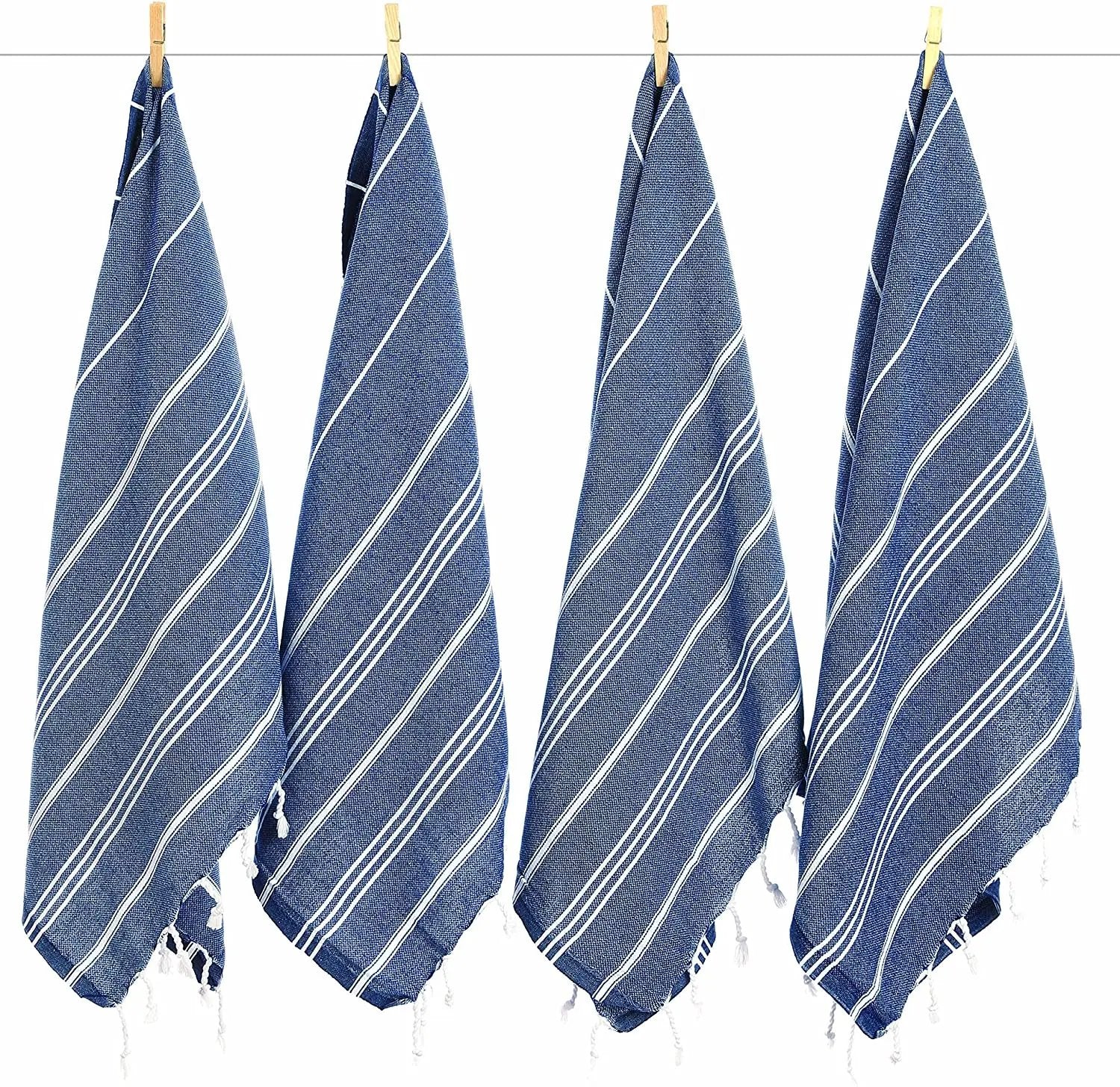 Monaco Hand Towel 100 Percent Natural Turkish Cotton 20 Inch W x 36 Inch L Eco Friendly Quick Drying Soft Large Size - Love Salve 