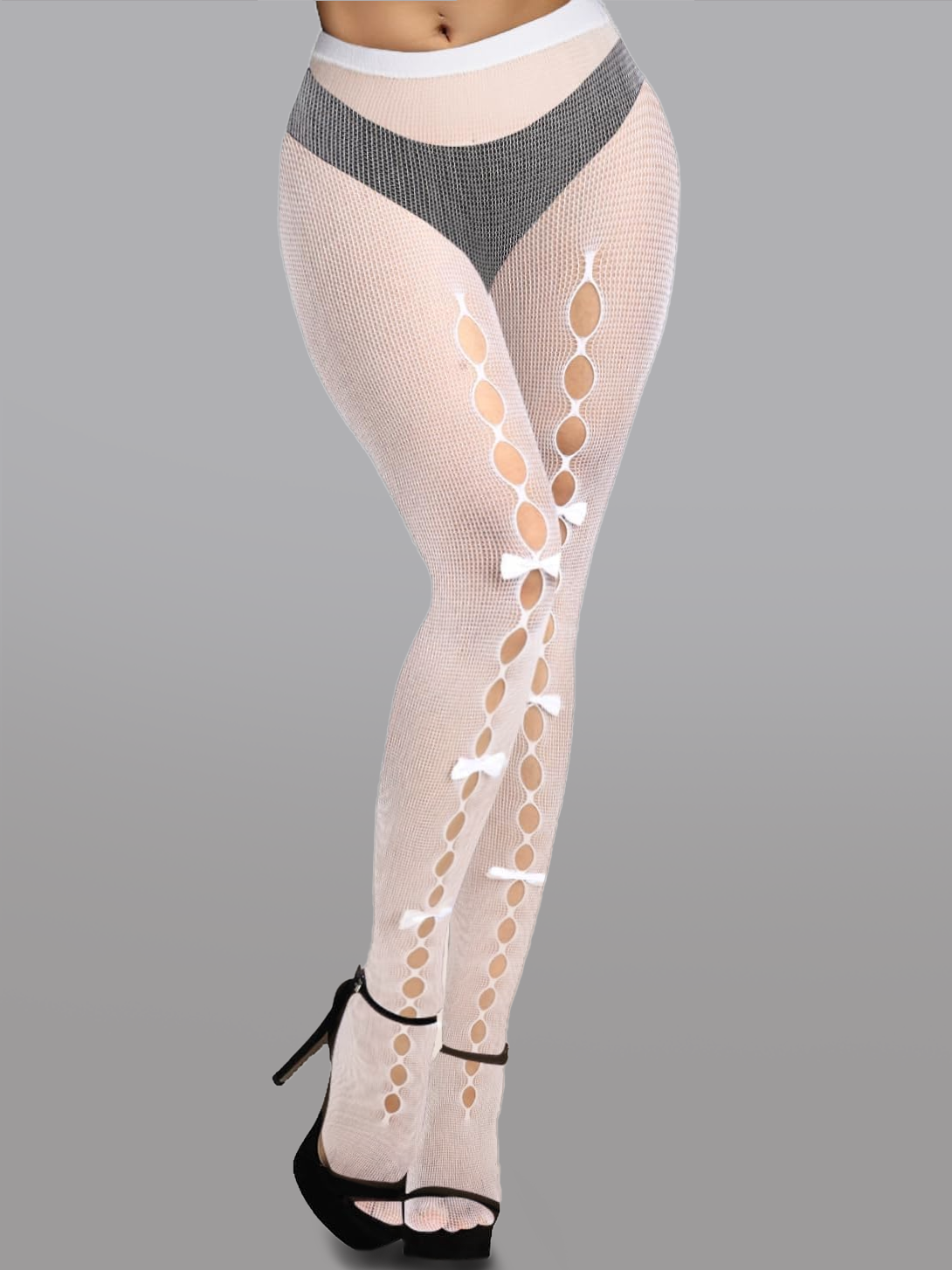 Cute Bow Hollow Out Tights For Elegant Everyday Wear Hello.LA.Girl