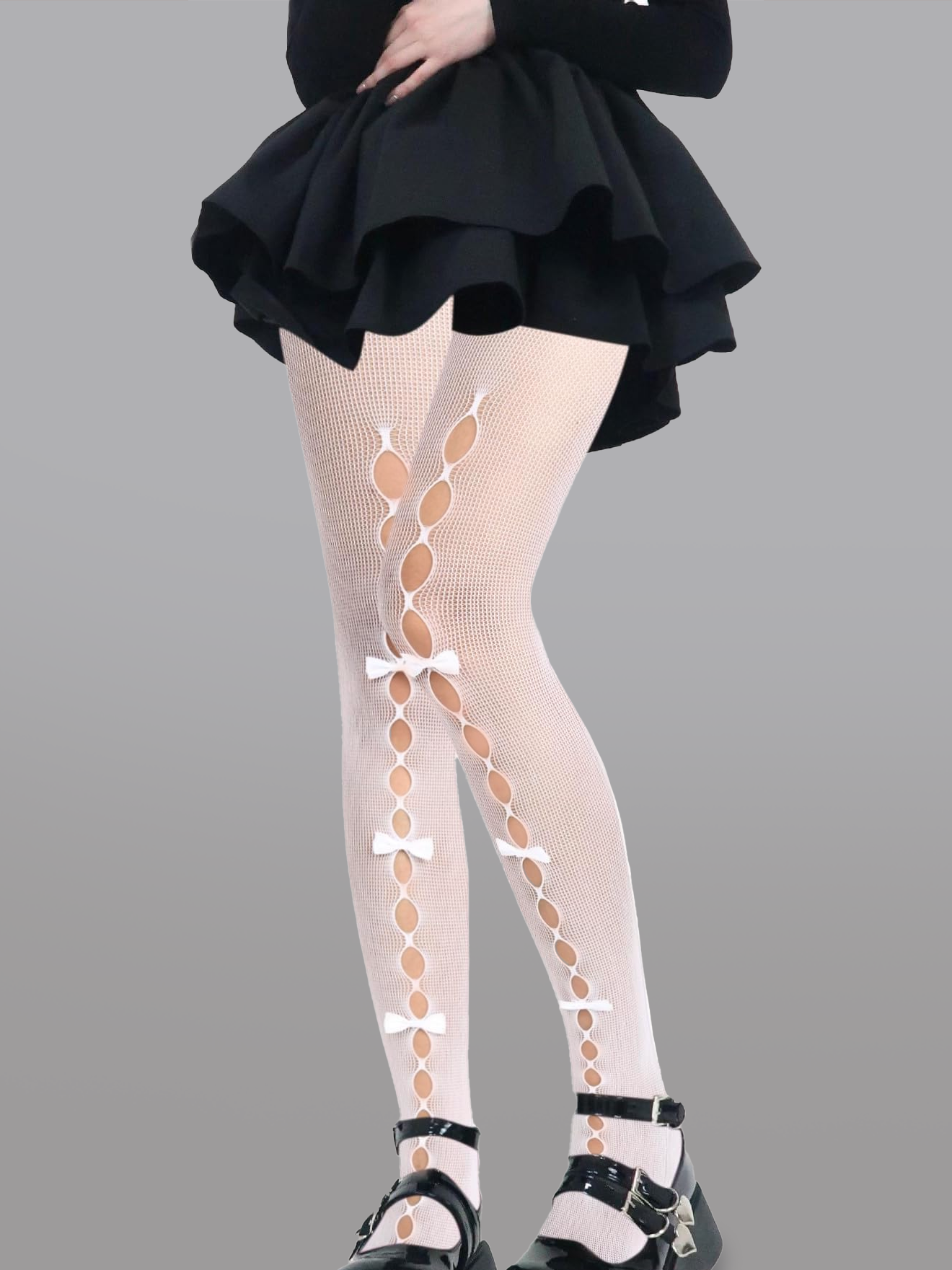 Cute Bow Hollow Out Tights Hello.LA.Girl