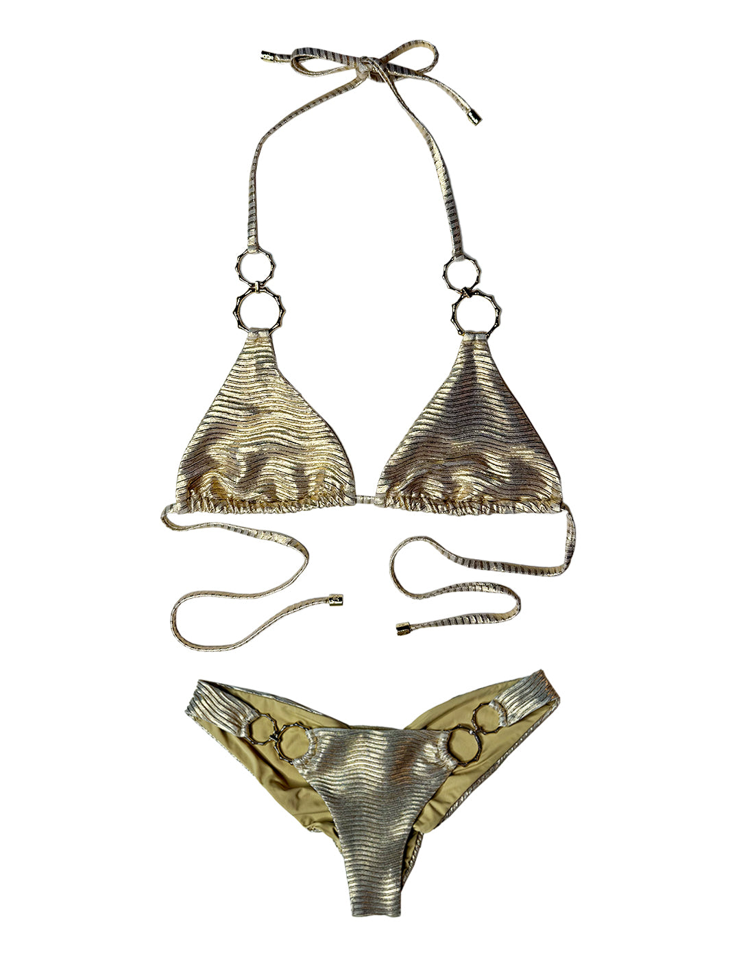 Nadia Skimpy Bottom - Gold Beach Bunny Swimwear