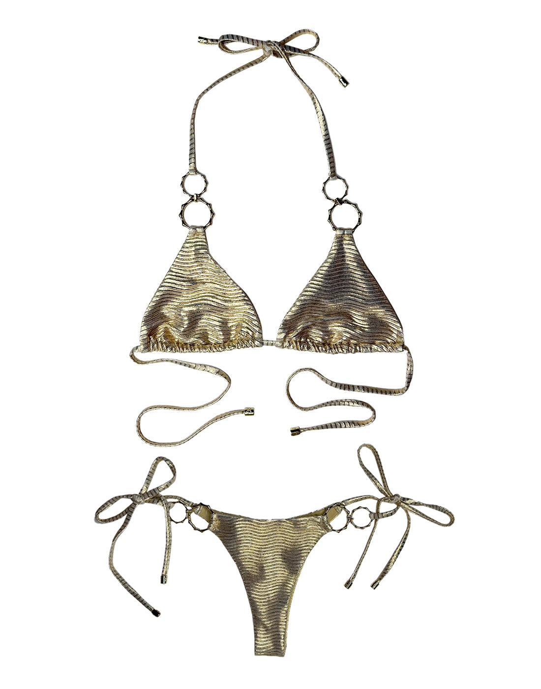 Audrey Tango Bottom - Gold Beach Bunny Swimwear