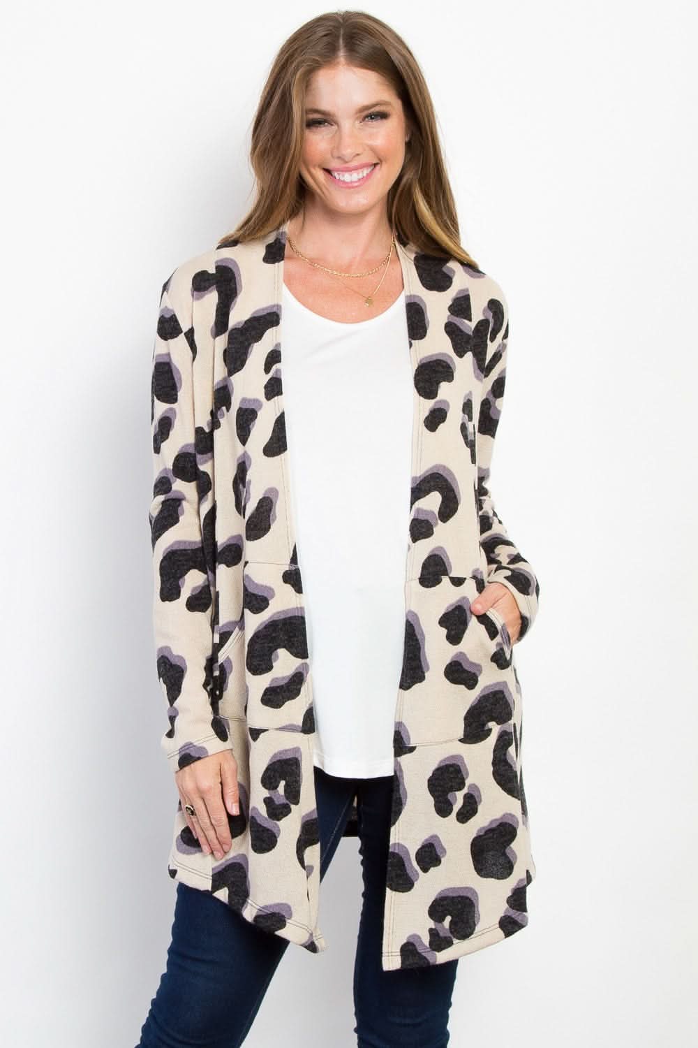 Be Stage Pocketed Knit Cardigan - Love Salve 