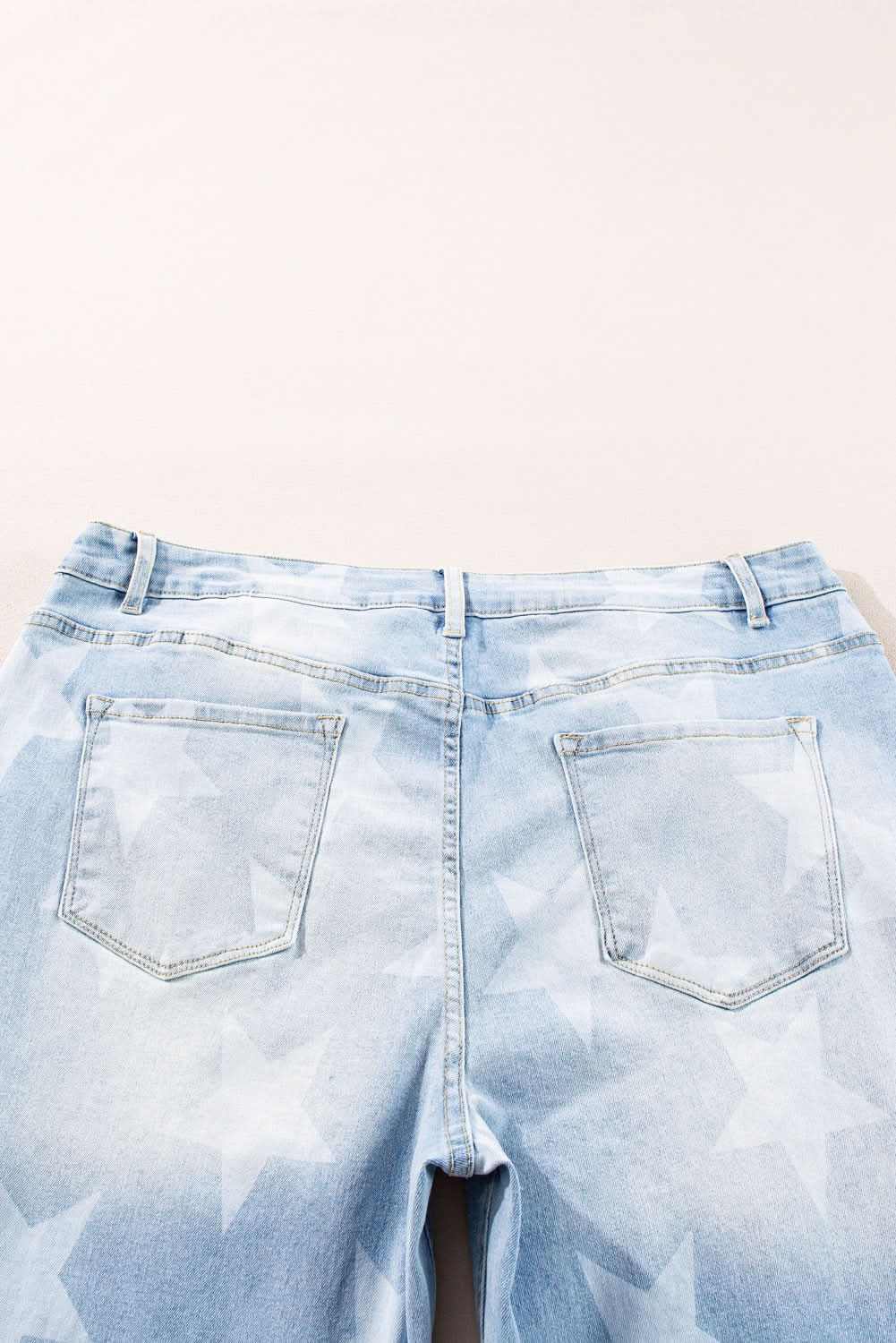 Beau blue plus size star jeans 