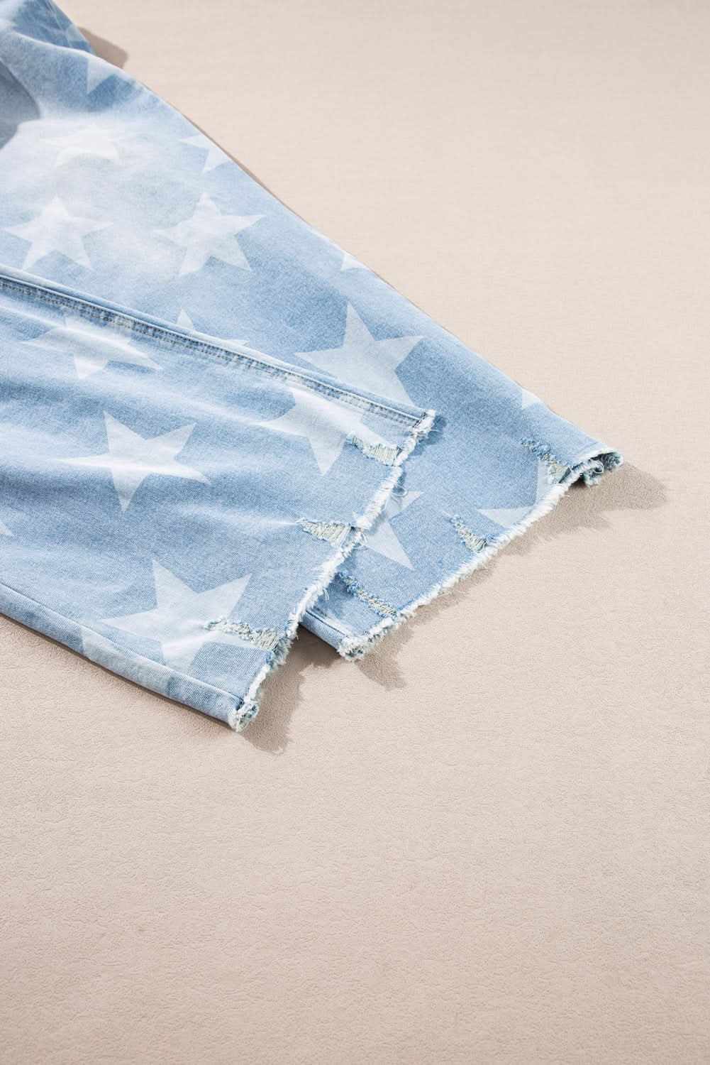 Beau blue plus size star jeans 