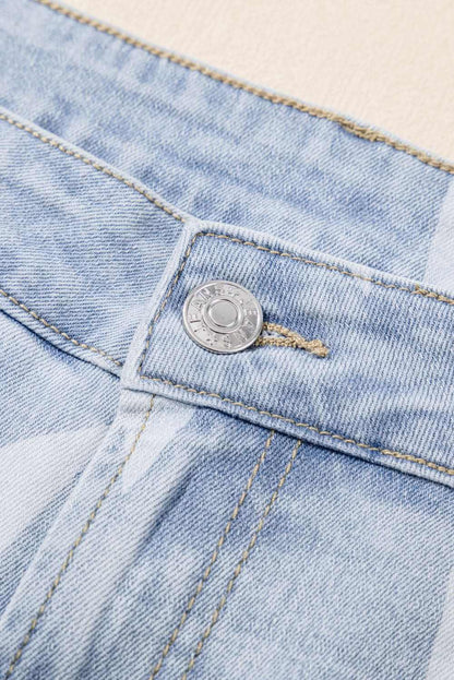 Beau blue plus size star jeans 