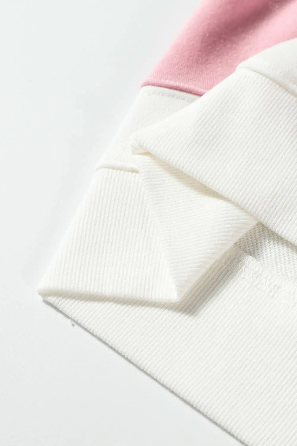 Beige Colorblock Patchwork Drop Shoulder Crewneck Sweatshirt - Love Salve 