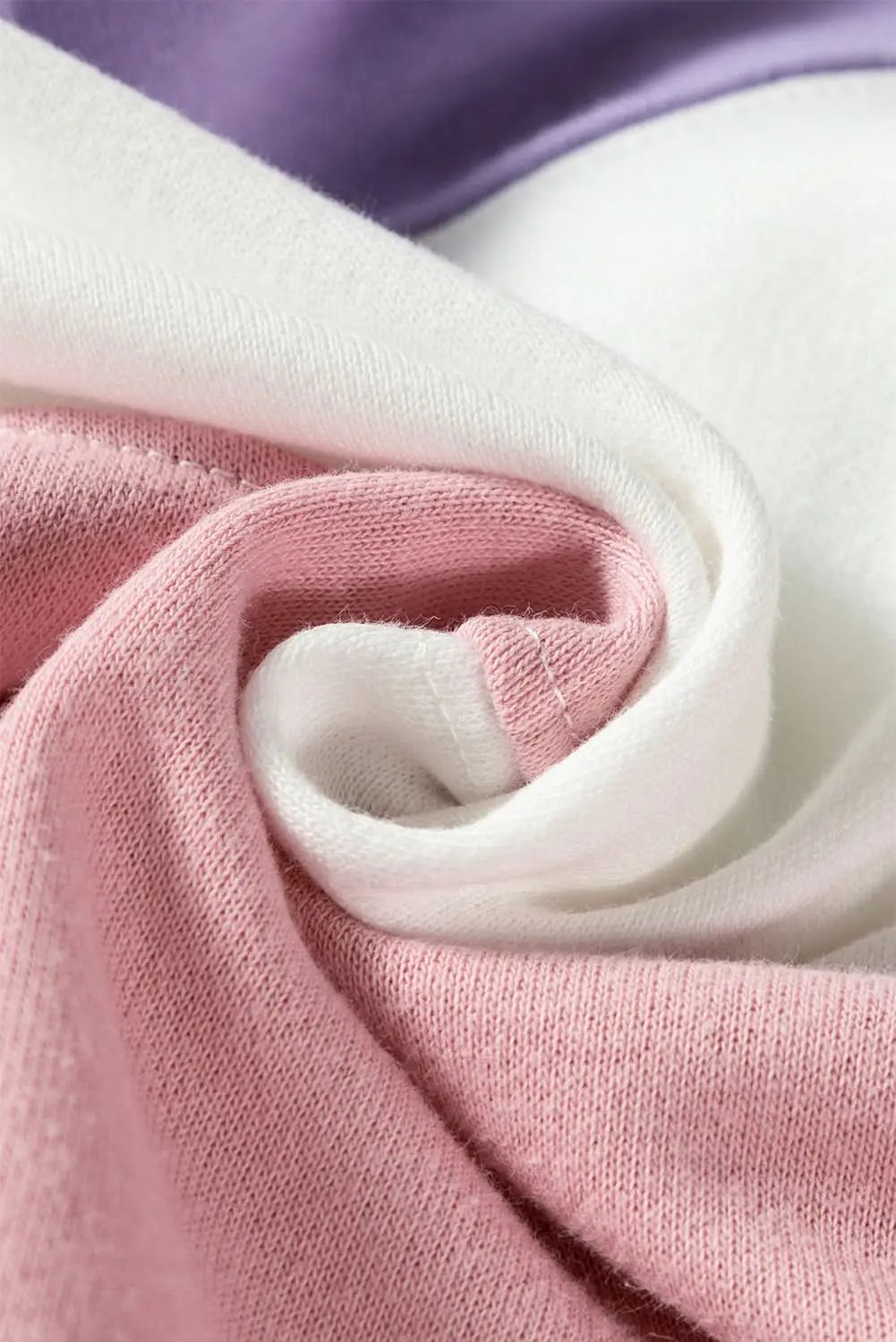 Beige Colorblock Patchwork Drop Shoulder Crewneck Sweatshirt - Love Salve 