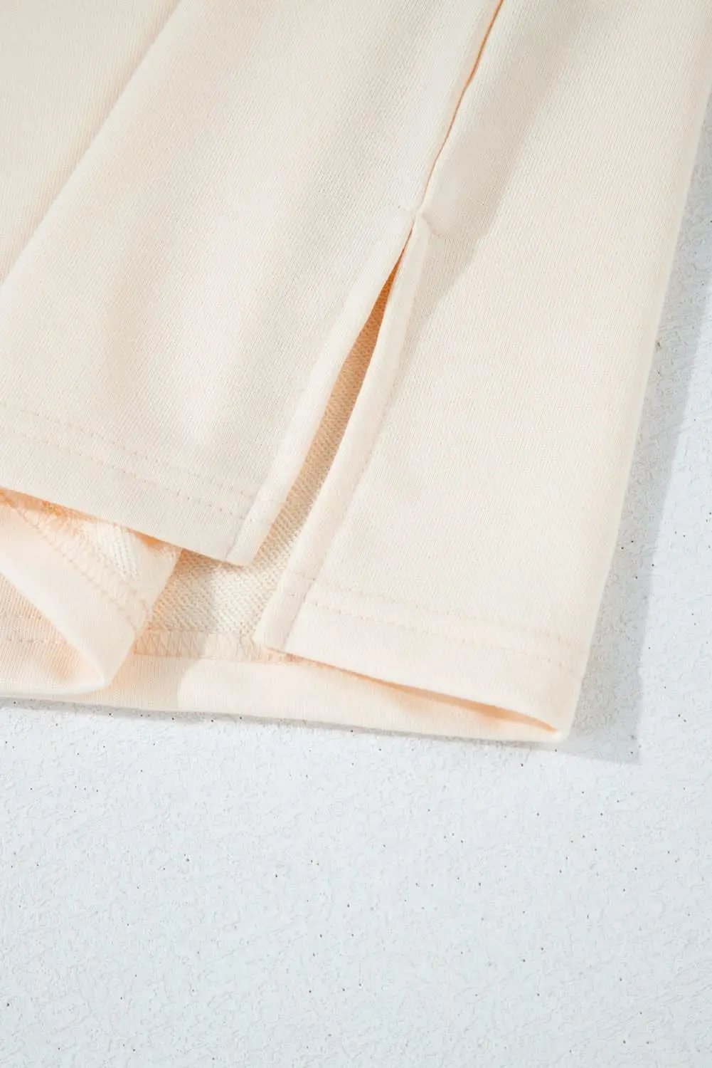 Beige plus size patchwork sweatshirt - Love Salve 