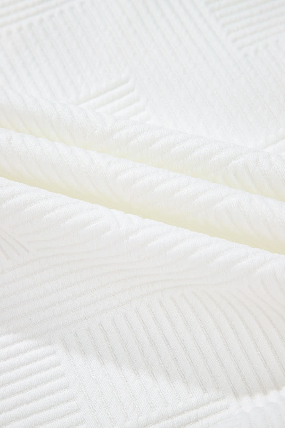 Beige plus size textured jacket - Love Salve 