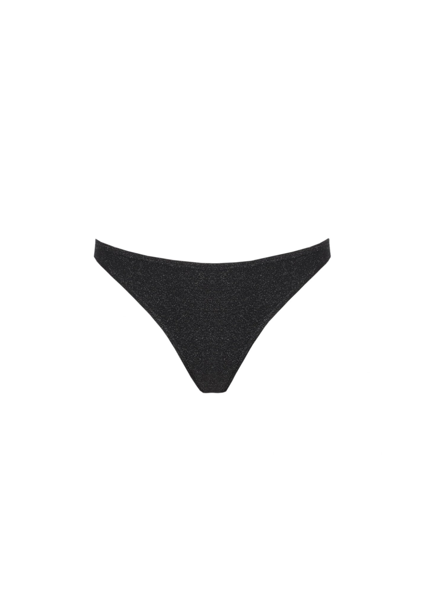 Bella Bikini Bottoms with Cheeky Back and Silver Lurex Shimmer