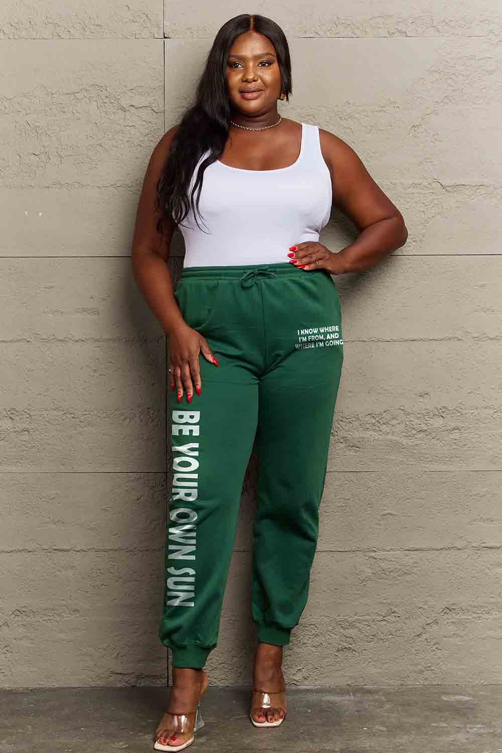 Be your own sun graphic pants 