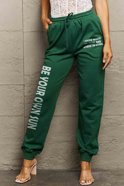 Be your own sun graphic pants 