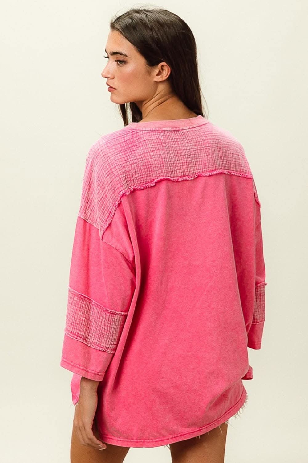 BiBi High-Low Washed T-Shirt - Love Salve 