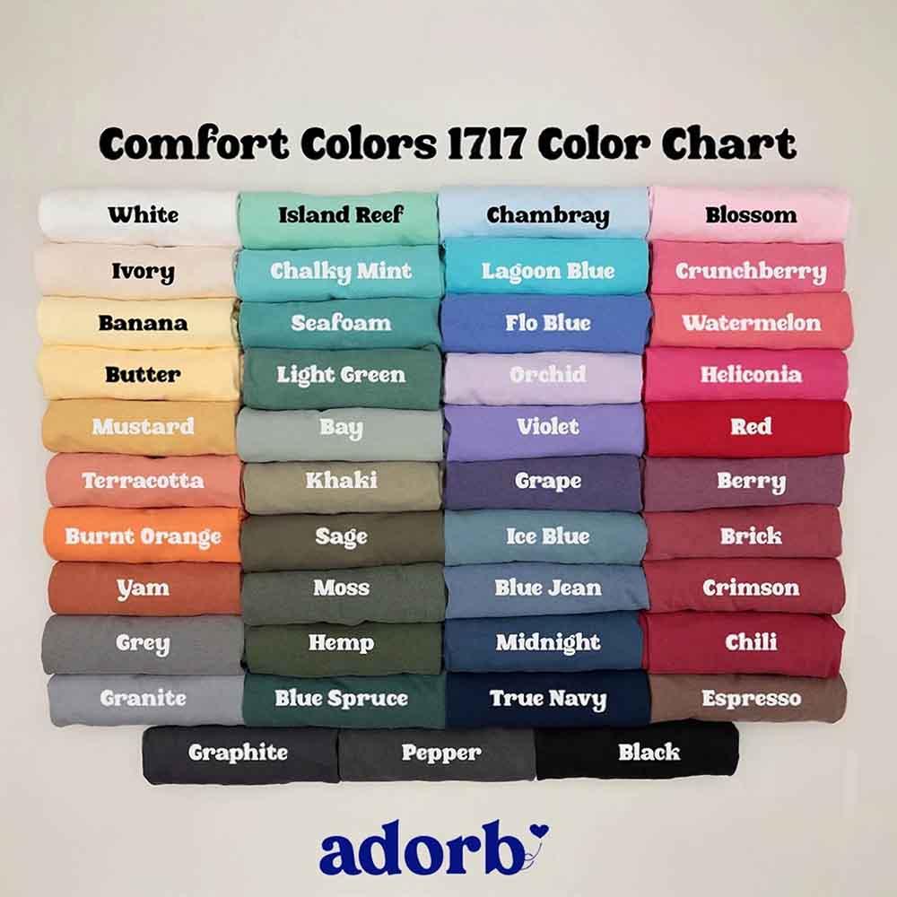 Adorb Custom Tees Blue Collar Girlfriend Comfort Colors Tee, a funny women's shirt, styled for casual wear and comfort.