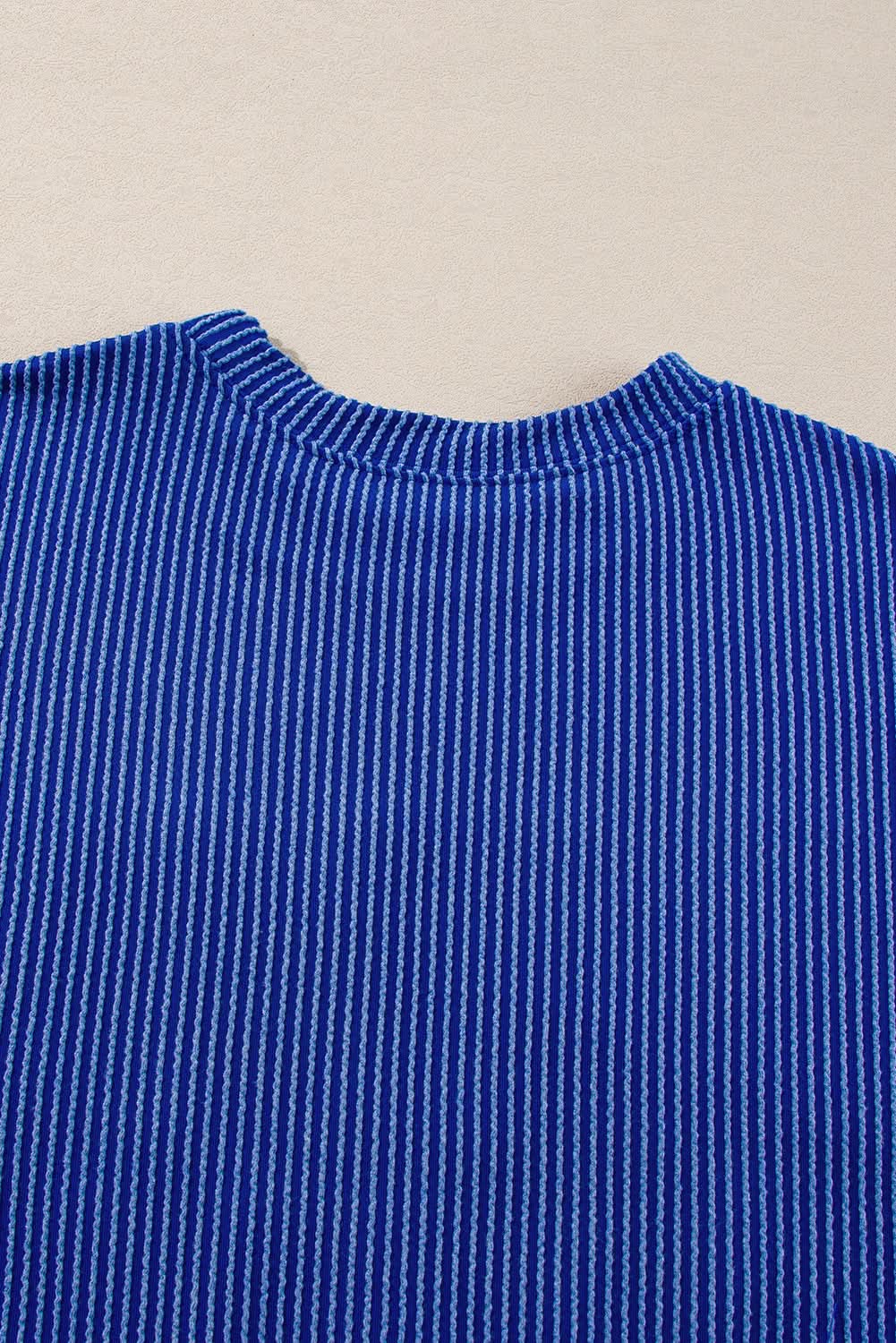 Bluing Corded GAME DAY Graphic Long Sleeve Crewneck Top - Love Salve 
