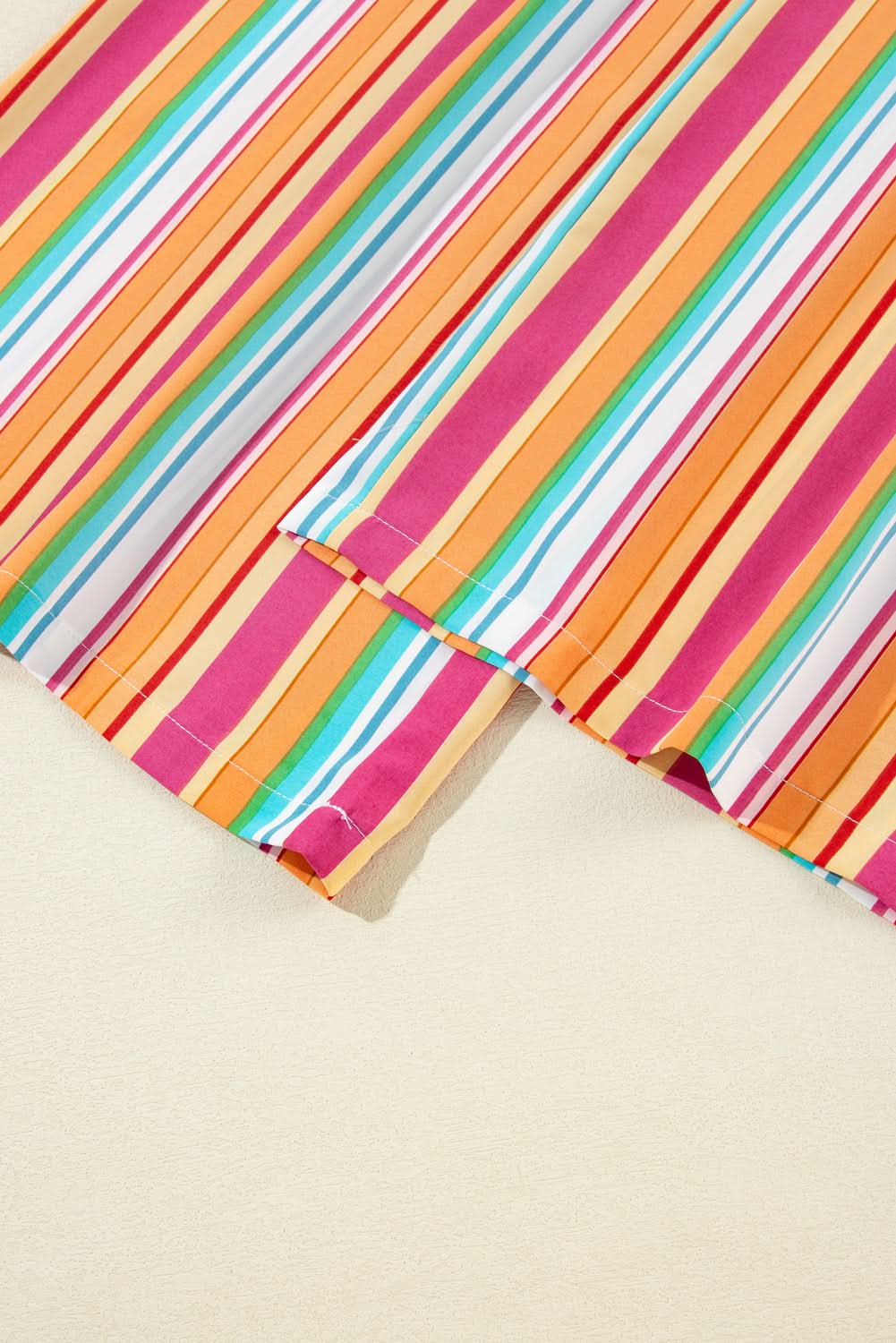 Boho chic plus-size striped pants 