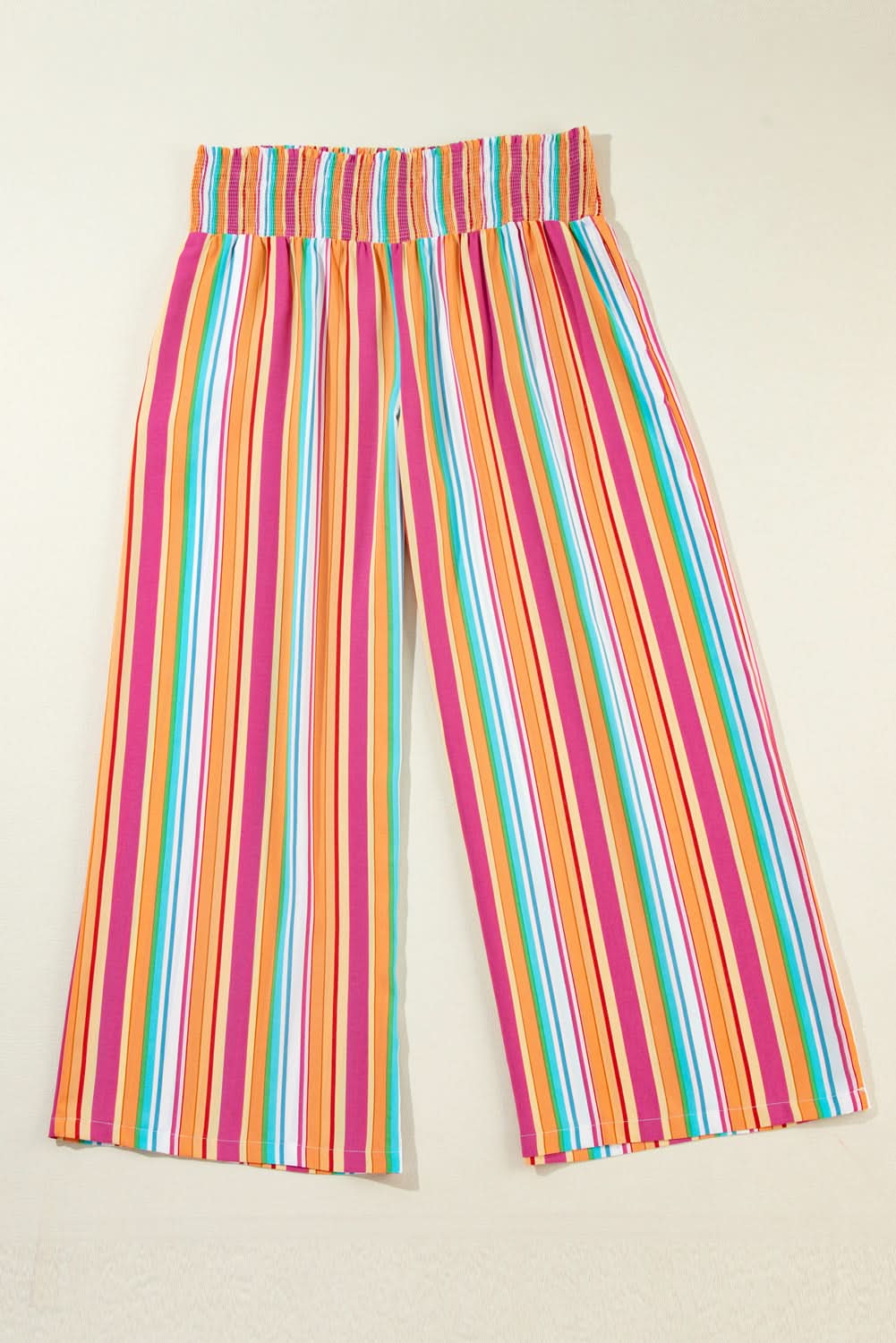 Boho chic plus-size striped pants 