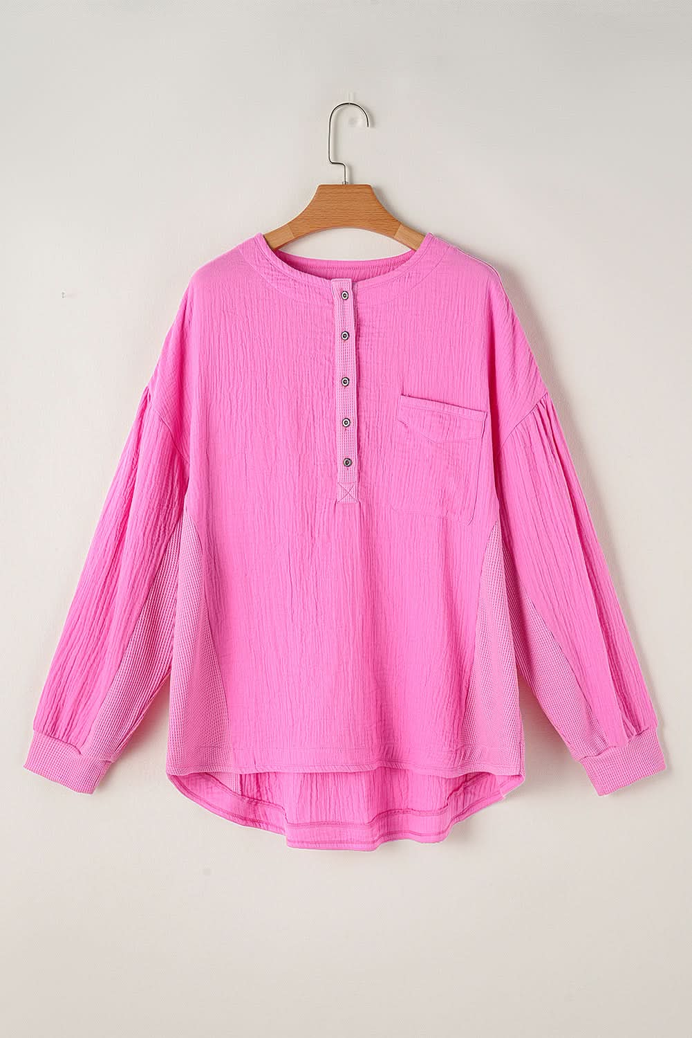 Bonbon plus size half-button top - Love Salve 