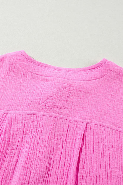 Bonbon plus size half-button top - Love Salve 
