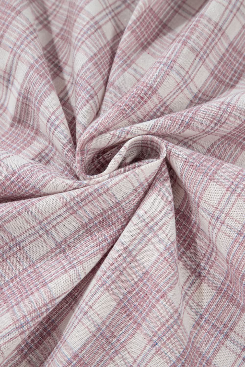 Bonbon plus size plaid hooded shirt - Love Salve 