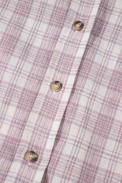 Bonbon plus size plaid hooded shirt - Love Salve 