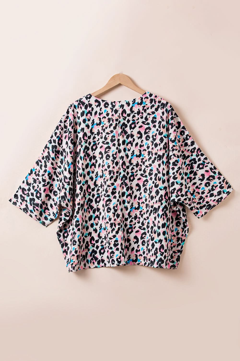 Brown leopard batwing top for plus sizes - Love Salve 