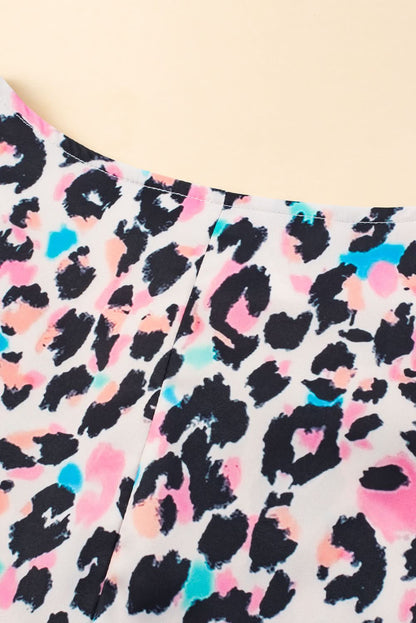 Brown leopard batwing top for plus sizes - Love Salve 