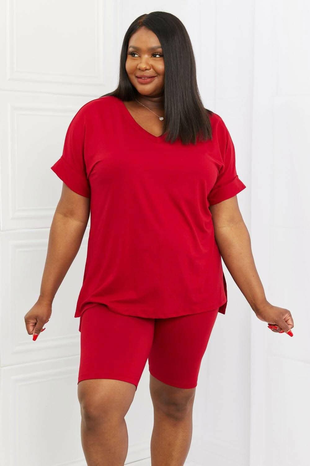 Burgundy lounge set by Zenana - Love Salve 