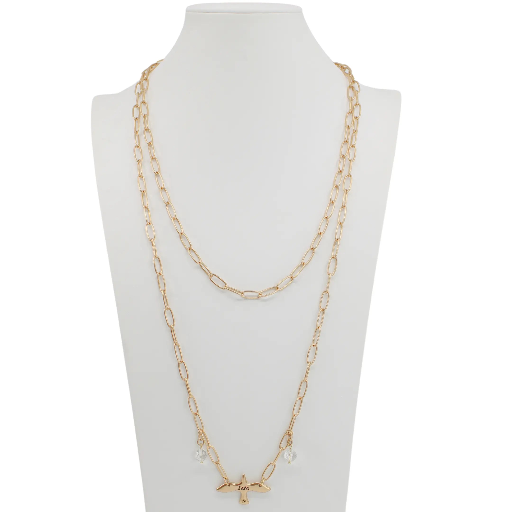 I Am Bird Long Chain Necklace Katia Designs