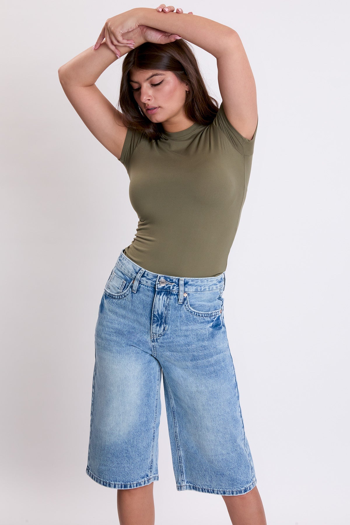 YMI JEANS: Wide Leg Jorts - Relaxed Fit