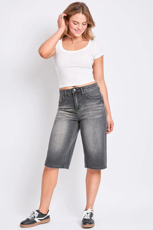 Women's Relaxed Fit Wide Leg Jorts YMI JEANS