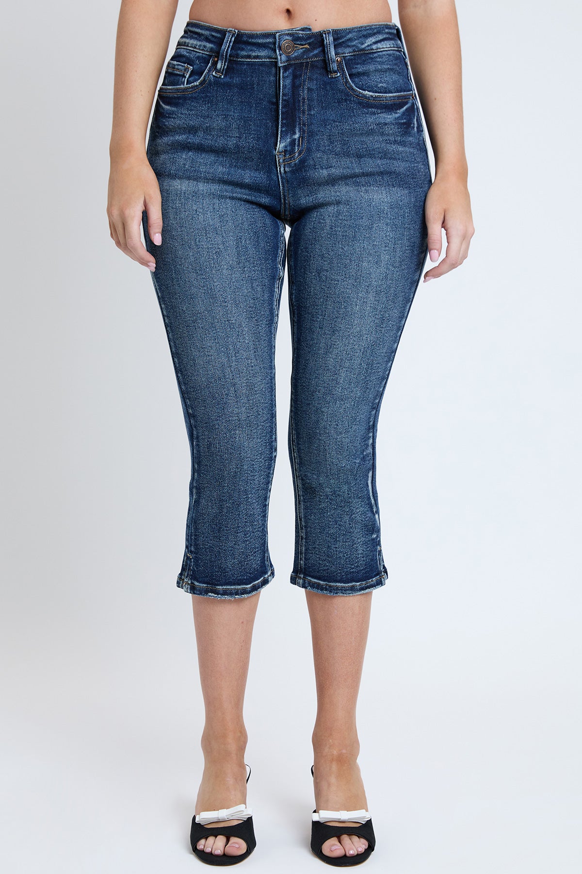 Women's Luxe High Rise Capri with Side Slit YMI JEANS