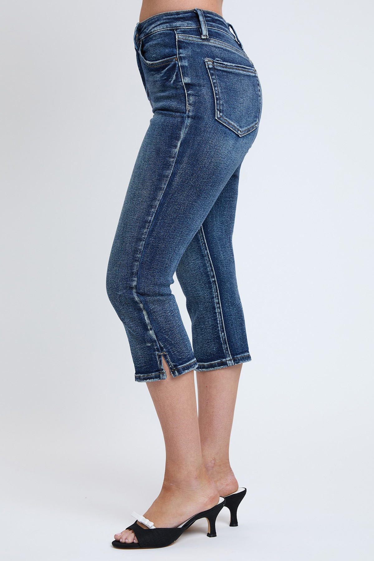 Women's Luxe High Rise Capri with Side Slit YMI JEANS