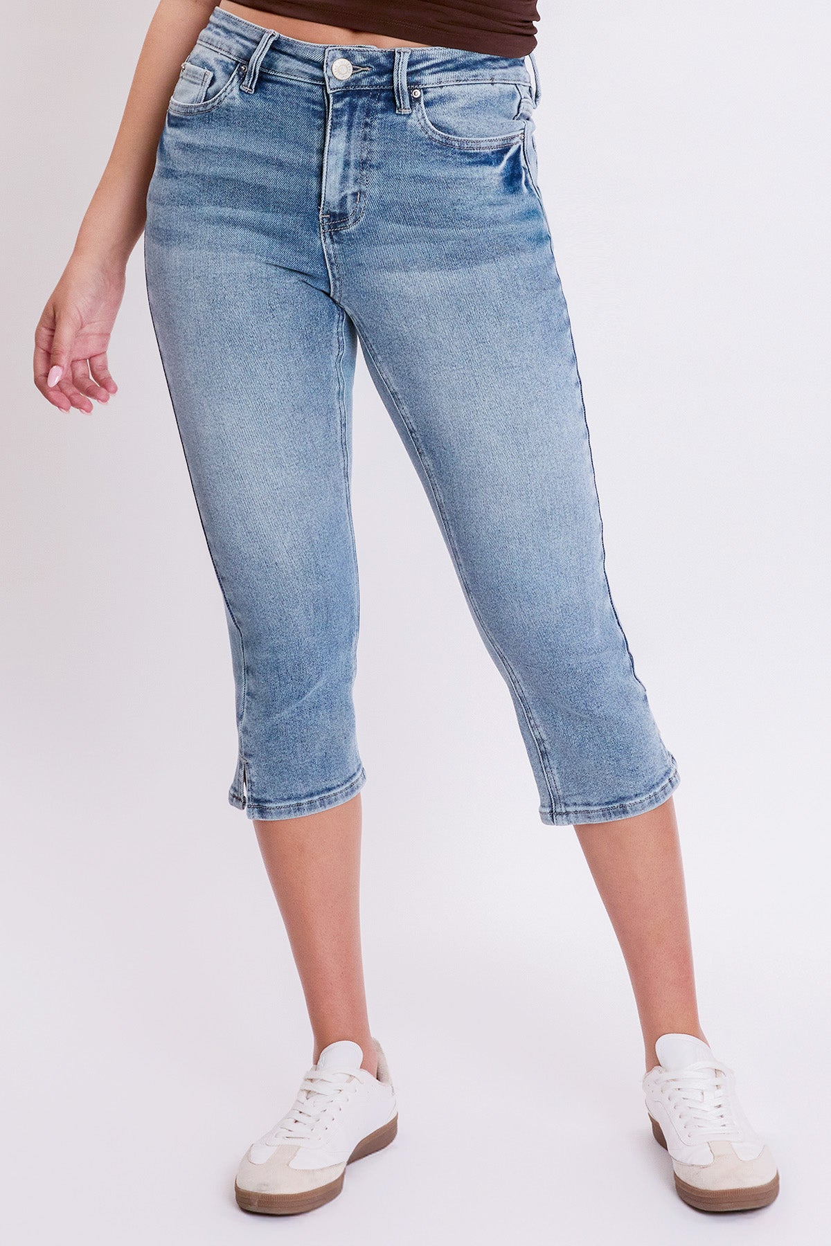 Women's Luxe High Rise Capri with Side Slit YMI JEANS