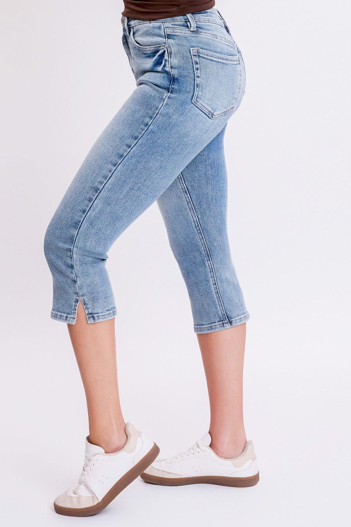 Women's Luxe High Rise Capri with Side Slit YMI JEANS